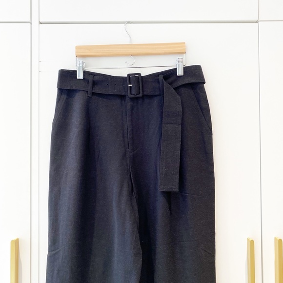 Club Monaco Ayto belted pant in black - Picture 7 of 11